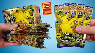 Opening 32 Pokemon 25th Anniversary Booster Packs!