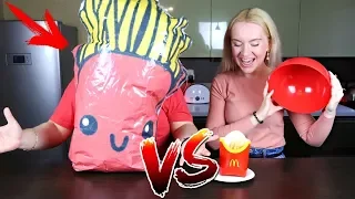 ОБЫЧНАЯ ЕДА против СКВИШИ ЧЕЛЛЕНДЖ / SQUISHY FOOD vs REAL FOOD CHALLENGE