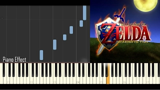 The Legend of Zelda Ocarina of Time - Title Theme (Piano Tutorial Synthesia)