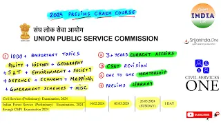 Crash Course for UPSC CSE Prelims  2024