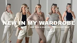 WHATS NEW IN MY WARDROBE| H&M, ZARA & NAKD FASHION DISCOUNT CODE| TRANSITIONAL HAUL| Katie Peake