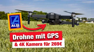 Aldi Drohne für 269 Euro mit GPS & 4K Kamera - Unboxing + Erster Flug & Footage / Maginon QC-120 GPS