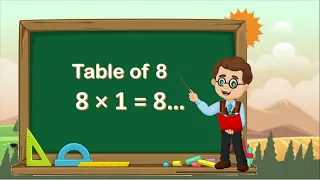 Table of 8   | 8 ka pahada | learn multiplication | the math of 8 x 1 = 8, learn how to multiply 8