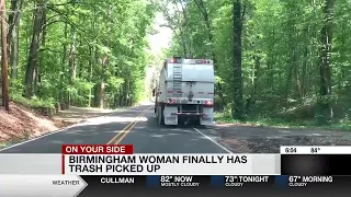 Birmingham woman finally has trash picked up