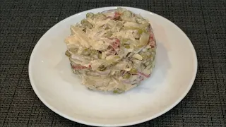 Очень вкусный салат с копченой колбасой! Еда Без Труда