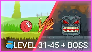 Red Ball 4 - Прохождение 31-45 levels + BOSS - МРАЧНАЯ ФАБРИКА