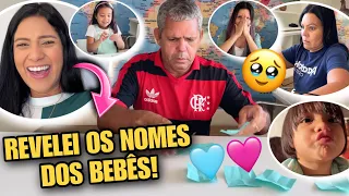 DECIDI O NOME DOS BEBÊS E CONTEI PARA FAMÍLIA! *olha a reação deles* 😳😂🩵🩷