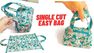 Just With One Rectangle Piece - Handbag Cutting and Stitching | Shopping Bag