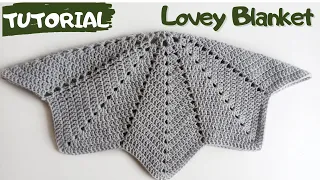 Crochet 8 pointed star lovey blanket