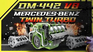 OM442 V8 de Mercedes-Benz: El increíble Motor TWIN TURBOL LA ¡Una historia de poder!