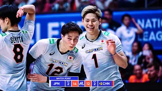 Amazing Plays by Yuji Nishida & Ran Takahashi Against China !!! Men's VNL 2023