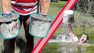 Swimming with CONCRETE GLOVES Experiment *IMPOSSIBLE?* | Bodybuilder VS Crazy Cement Hands Test