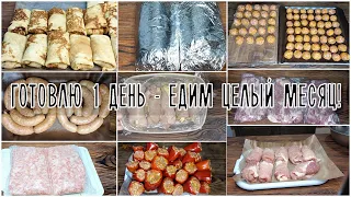 🍴 Заготовка ЕДЫ В Морозилку НА Месяц. Полуфабрикаты 23,5 кг