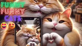 Funny Cat Video Compilation 😹 World's Funniest Cat Videos 😂Funny Cat Videos Try Not To Laugh😺Part 48