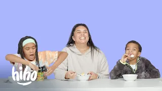 Siblings Try their Mom's Favorite Childhood Snack | Kids Try | HiHo Kids