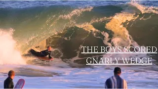 GNARLY SHOREBREAK AT THE WEDGE ON A WEST SWELL? TANNER MCDANIEL, CRAIG WHETTER, & MORE