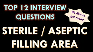 Aseptic filling area / sterile filling area l  Pharmaceutical industry l Interview Questions