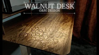 Making a Walnut Desk with Epoxy Inlay | Woodworking