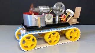 How to Make a Stirling Engine Tractor- Amazing idea - Tutorial