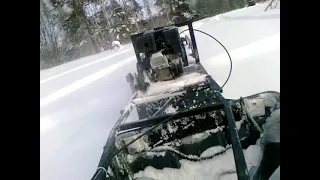 Homemade snowmobile tracked vehicle