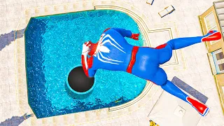 GTA 5 Ragdolls SPIDERMAN Jumps/Fails (Euphoria Physics) #02