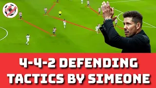 4-4-2 defending! Simeone's tactics!
