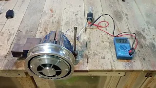 ветрогенератор из мотор колеса гироскутера 4