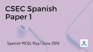 CSEC Spanish P1 | Listening Comprehension ONLY | May/June 2014