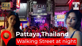 🔥Pattaya nightlife in Thailand: Real walking tour 4k