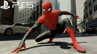 Spider-Man Remastered PS5 - Upgraded Suit Free Roam Gameplay (4K 60FPS Performance RT Mode)