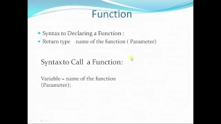 C Programming Tutorial  - 35 - Function