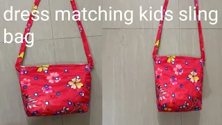 dress matching kids sling bag | fabric sling bag | diy @lakshmiscreativethoughts9594