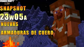 👉 NUEVAS ARMADURAS DE CUERO EN MINECRAFT !!!!😱👈 MINECRAFT 1.20 SNAPSHOT 23w05A