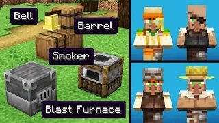 NEW VILLAGERS & Block CHANGES! (Minecraft 1.14 Snapshot Update 18w50a)