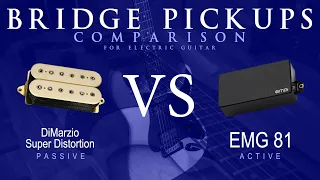 DiMarzio SUPER DISTORTION vs EMG 81 - Bridge Guitar Pickup Comparison Tone Demo