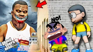 GTA5: Shinchan & Nobita Save Franklin play mazebank Fire ramp challenge