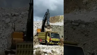 Excavator Hyundai HX210S Loads Dirt On Dump Truck @DanangPrastowo #shots