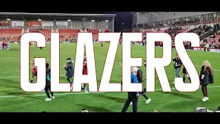 GLAZERS OUT PROTEST MUFC WOMEN Leigh Sports Village 6th October 2023 Manchester United V Arsenal