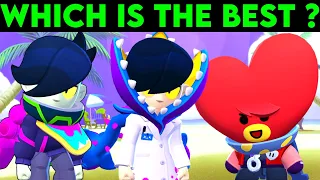 Brawl Stars All Edger Skin Comparison-Orochi Edger Vs Doctor Edger Vs Quick Draw Edger Vs Edger Tata