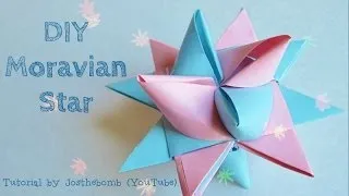 Christmas Crafts - Moravian Star Tutorial - Paper Weaving - Origami Star - Paper Crafts Ornament