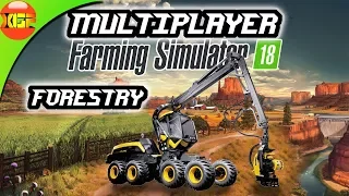 Farming Simulator 18 gameplay #120- 3 Player Multiplayer forestry, fs 18 android ios