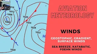 CPL/ATPL Aviation Meteorology | WINDS | Isobars | Geostrophic | Gradient | Foehn winds | Sea breeze.