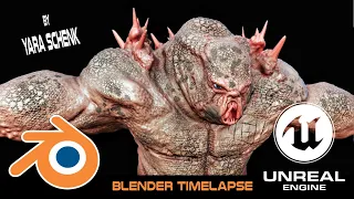 Monster Creation - (BLENDER  TIMELAPSE)