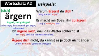 Wortschatz A2: ärgern