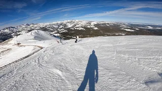 Average Snowboarder Takes a Top to Bottom Run at Mammoth Mountain