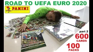 PANINI ROAD TO EURO 2020: MEGA 100 Pack Opening Panini Football Cards (pt.2) | Adrenalyn XL