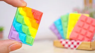 Sweet Miniature Rainbow Chocolate Recipe | Easy Making Miniature Chocolate Cake Idea | Tiny Cakes