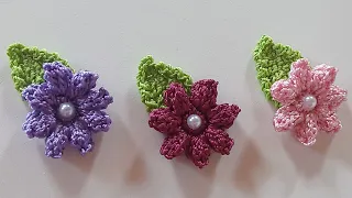 Florzinha de crochê para aplicação/fácil e rápida de fazer