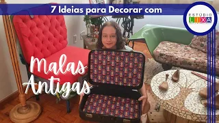 7 Ideias Para Decorar com Malas Antigas - Malas Velhas e Antigas na Decoração #malasantigas #DIY