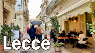 Rainy Autumn Walk in Lecce, Italy Walking Tour [4k] 🇮🇹